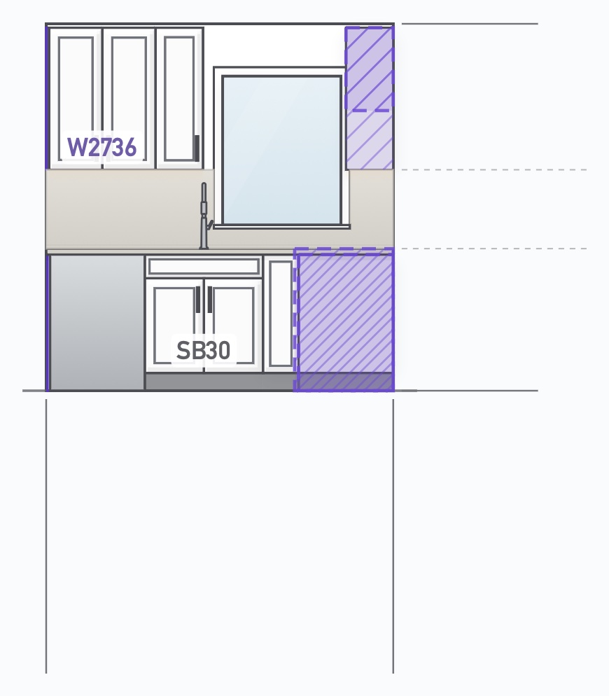 L-Shape Kitchen with White Shaker Cabinets — view 11