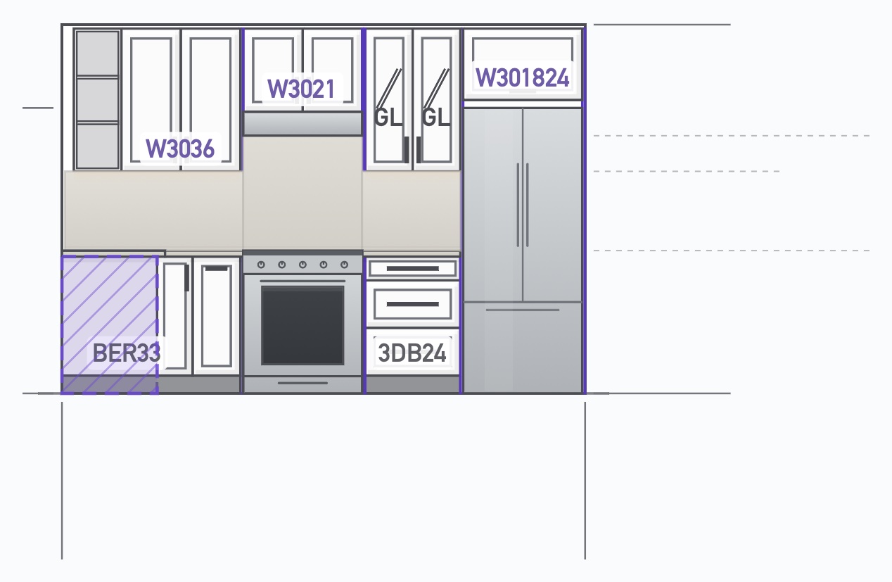 L-Shape Kitchen with White Shaker Cabinets — view 12