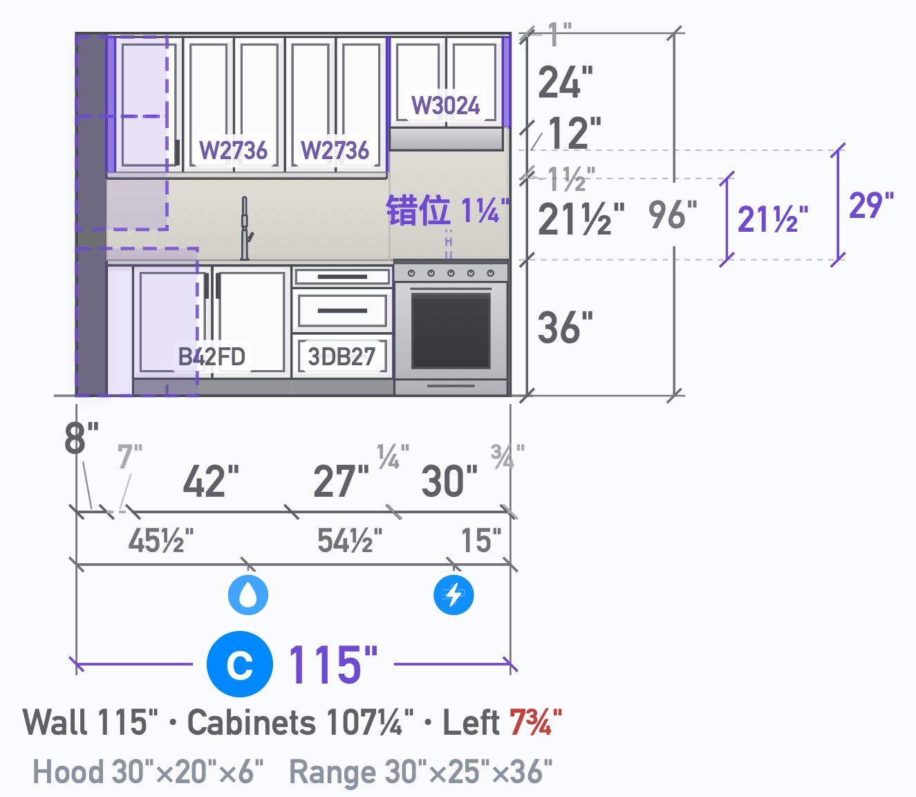 U-Shape Kitchen with Grey Shaker Cabinets — view 9